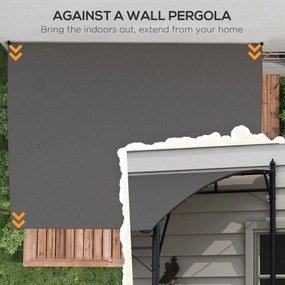 Outsunny Pergola Exterior 3x4m Cadru Metalic Protecție Solară pentru Grătar Terasă Verandă Gri | Aosom Romania