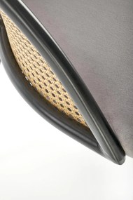 Scaun K508 ratan – velvet gri