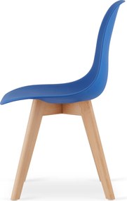 OFERTA Scaun albastru KITO cu picioare din fag Calitatea a II-a