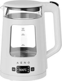 Ceainic electric AENO EK6 AEK0006, 2200 W, 1,7 l, 40-100 °C, STRIX, LED, perete dublu, filtru, bază rotativă la 360°, alb