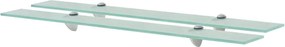 vidaXL Rafturi suspendate, 2 buc., 80 x 10 cm, sticlă, 8 mm
