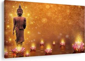 Tablou - Buddha în sclipici auriu (90x60 cm)