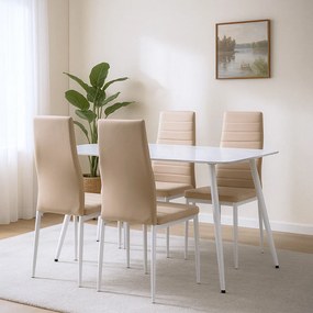 Renton 4+1 set de luat masa bej-gri