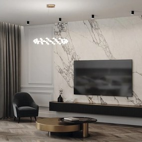Spot aplicat minimalist design tehnic Polar negru