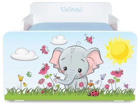Pat copii Elefantel 2-12 ani cu sertar si saltea