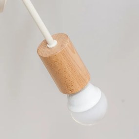 Lustru aplicat OXFORD 2xE27/15W/230V lemn de pin/crem