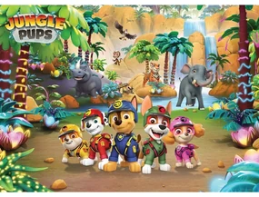 Tapet foto pentru copii Paw Patrol Jungle Pups 252x 182 cm, 4 părți