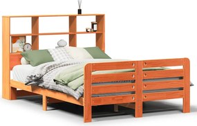 vidaXL Cadru de pat fără saltea, maro ceruit 140x200 cm lemn masiv pin