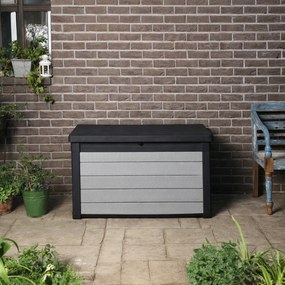 Denali duotech ladă de plastic pentru grădină 380 L gri-maroniu