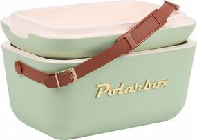 Geanta frigorifica Polarbox Gold, 20 litri, Polistiren AIRPOP, 5-15°C pana la 24 h, Verde/Auriu
