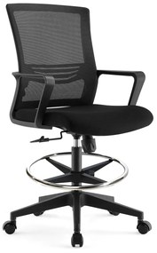 ErgoDynamic Emma Black scaun inalt de birou cu suport picioare si roti cu franare la presiune!!