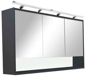 Dulap cu oglindă de perete Luna 120, antracit