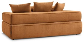 Canapea galben-muștar cu tapițerie din chenille 237 cm Whesley – Bobochic Paris