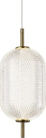 Lustră suspendată pe cablu PELLUCID LED/11W/230V auriu/transparent