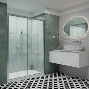 Usa de nisa culisanta Radaway Premium Plus DWD 180 cm tip cortina sticla 6 mm crom-maro