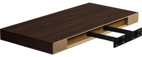 Raft de perete STILISTA VOLATO-lemn de culoare închisă 70 cm