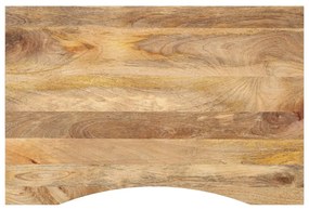 370194 vidaXL Blat birou cu decupaj curbat 100x50x2,5cm lemn masiv mango brut