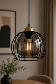 Lustră pe cablu SOLO BLACK 1xE27/60W230V neagră/aurie