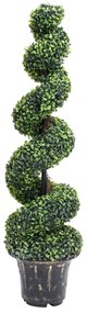Planta artificiala de cimisir cu ghiveci, verde, 117cm, spirala 1, 29.5 x 117 cm