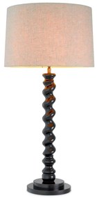 Lampa de masa LUX, Lemn, Tesatura, Negru, Massimo, 119672 HZ