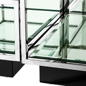 Set 4 masute de cafea design LUX Tortona otel inoxidabil lustruit 111074 HZ