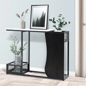 Consolă cu blat din imitație de marmură