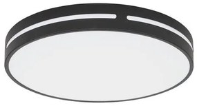 Plafoniera LED dimabila design modern Wheel negru 45cm