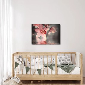 Tablou - Flori și fluture (70x50 cm)