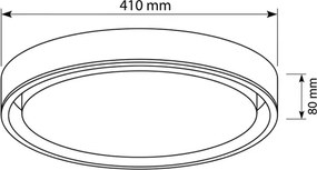 Brilagi-LED Plafonieră LED dimabilă MATTEO, 48 W, 230 V, 3000-6500K, Ø 41 cm, turcoaz + telecomandă