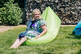 Poncho prosop de plaja FEATHER verde-albastru 80x145 cm