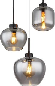 Globo 15549-3SH - Lampă suspendată pe cablu, finisaj mat, 3xE27/40W/230V, neagră