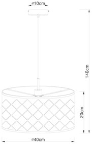 Globo 15229H - Lustră pe cablu CLARKE 1xE27/60W/230V
