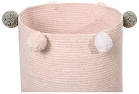 Coș de jucării pentru copii roz deschis din material textil ø 30x30 cm Bubbly – Lorena Canals