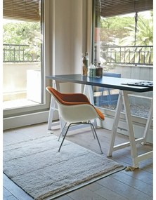 Covor crem lavabil/țesut manual din bumbac 90x130 cm Bloom Natural – Lorena Canals