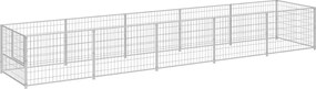 vidaXL Padoc pentru câini, argintiu, 5 m², oțel