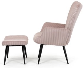 Fotoliu relaxant cu suport pentru picioare L7285PINK6, roz