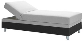 Pat de o persoană 85 cm Sodak (Negru + Gri) (cu sp. depozitare). 1100767