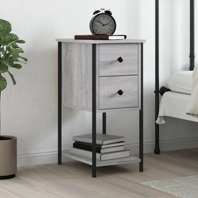 826099 vidaXL Noptieră, gri sonoma, 32x42x70 cm, lemn compozit