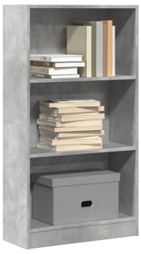 857806 vidaXL Bibliotecă, gri beton, 60x24x109 cm, lemn prelucrat