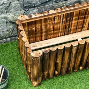 Outsunny pat înalt pentru plante, pentru ierburi aromatice, legume și flori, din lemn de brad, 100x38,5x40 cm | Aosom Romania