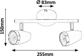 Rabalux 6513 - LED Lampa spot KAREN 2xLED/4W/230V