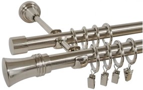 Galerie dubla CAPRI /19 - INOX (Alege marime: 160 cm)