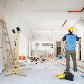 Proiector LED cu suport TIGRA 2xLED/100W/230V 4000K IP54 negru/galben