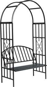 vidaXL Pergolă de trandafiri pentru grădină cu banchetă