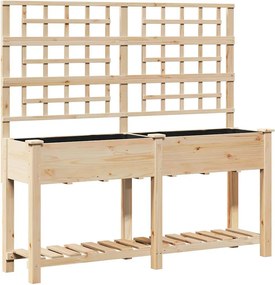 vidaXL Vază pentru Grădină Bej 161 x 46 x 152,5 cm Lemn de Brad Solid