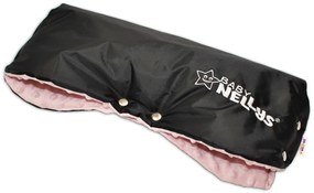 Încălzitor de mână (manșon) Baby Nellys ® pentru cărucioare - roz deschis / negru
