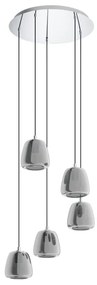 Lustră pe cablu ALBARINO 5xE27/40W/230V gri Eglo 39668