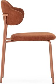 Scaune de dining teracotă 4 buc. Adriel – Marckeric