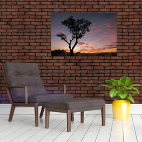 Tablou - Copac și nuanțe roșiatice (90x60 cm)