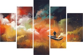 Tablou - Om navigând prin spațiu (150x105 cm)